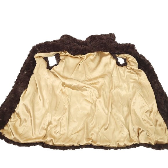 CoVelo Clothing Teddy Bear Vest Jacket Womens Sz 8 Snap Close Brown Faux Fur - Picture 6 of 16